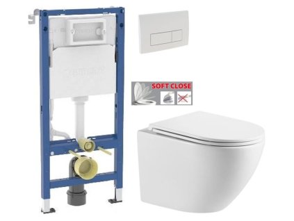 GEBERIT DuofixBasic s bílým tlačítkem DELTA51 + WC INVENA LIMNOS WITH SOFT, včetně soft/close sedátka 458.103.00.2 51BI LI1