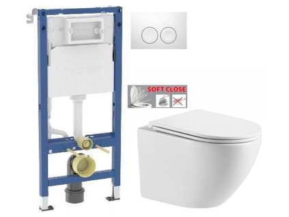 GEBERIT DuofixBasic s bílým tlačítkem DELTA21 + WC INVENA LIMNOS WITH SOFT, včetně soft/close sedátka 458.103.00.2 21BI LI1
