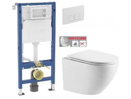 GEBERIT DuofixBasic s bílým tlačítkem DELTA50 + WC INVENA LIMNOS WITH SOFT, včetně soft/close sedátka 458.103.00.2 50BI LI1
