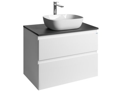 AQUALINE - ALTAIR skříňka s deskou 78,5 cm, bílá/antracit břidlice AI280-03