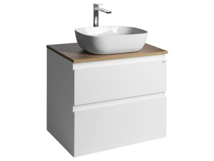 AQUALINE - ALTAIR skříňka s deskou 68 cm, bílá/dub emporio AI270-02