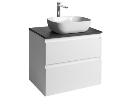 AQUALINE - ALTAIR skříňka s deskou 68 cm, bílá/antracit břidlice AI270-03