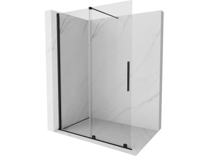 MEXEN/S - Velar posuvné sprchové dveře Walk-in 140, transparent, černá 871-140-000-03-70