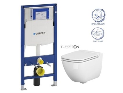 GEBERIT Duofix bez tlačítka + WC CERSANIT CLEANON CASPIA + SEDÁTKO 111.300.00.5 CP1