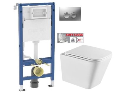 GEBERIT DuofixBasic s matným tlačítkem DELTA21 + WC INVENA FLORINA WITH SOFT, včetně soft/close sedátka 458.103.00.2 21MA FL1