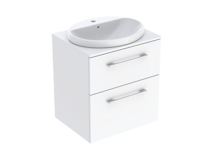 geberit selnova square skrinka s deskou a umyvadlem 58 8x47 5x70 3 cm 2x zasuvka lakovana s vysokym leskem bila