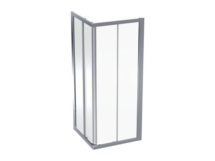geberit geo ctvercova sprchova zastena 80x80x190cm sklo transparent ram stribrita