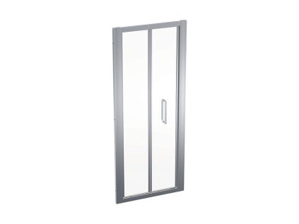 geberit geo skladaci dvere 80x190 cm sklo transparent ram stribrita