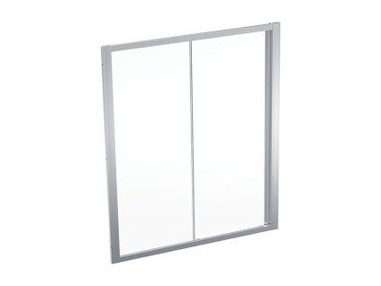 geberit geo posuvne dvere 160x190 cm sklo transparent ram stribrita