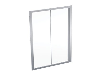 geberit geo posuvne dvere 140x190 cm sklo transparent ram stribrita
