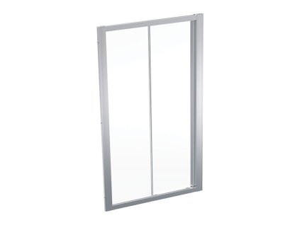 geberit geo posuvne dvere 110x190 cm sklo transparent ram stribrita