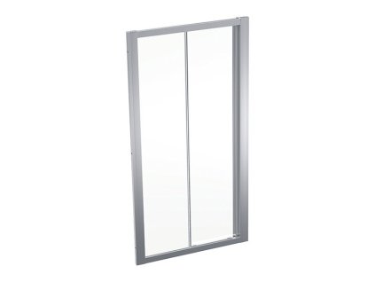 geberit geo posuvne dvere 100x190 cm sklo transparent ram stribrita