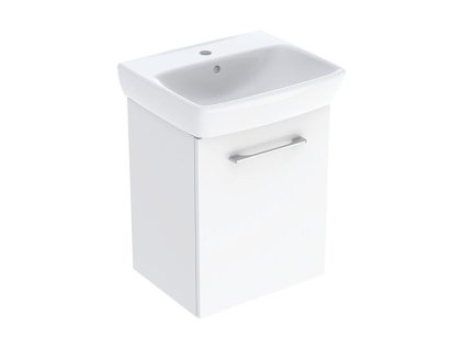 50 bilageberit selnova square skrinka s umyvatkem 50x42x64 9 cm 1x dvirka lakovana s vysokym leskem bila