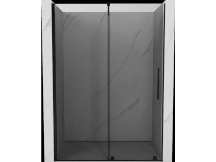 MEXEN/S - Velar posuvné sprchové dveře 160, grafit, černá 871-160-000-41-70