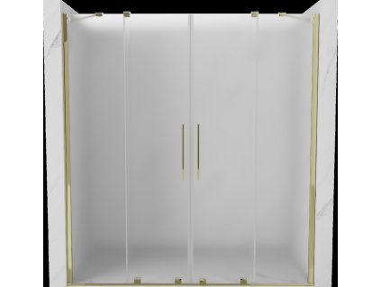 MEXEN/S - Velar Duo posuvné sprchové dveře 200, dekor, zlatá 871-200-000-32-50