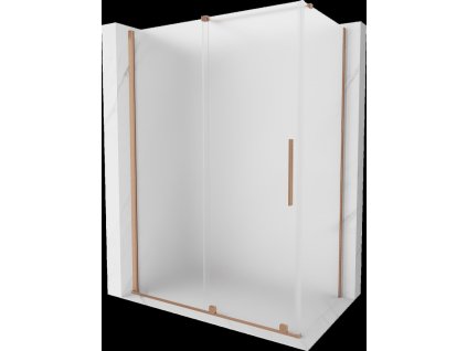 MEXEN/S - Velar sprchový kout, posuvné dveře 150 x 85, dekor, měď kartáčovaná 871-150-085-31-65