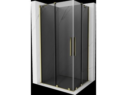 MEXEN/S - Velar Duo sprchový kout, posuvné dveře 100 x 90, grafit, zlato 871-100-090-42-50