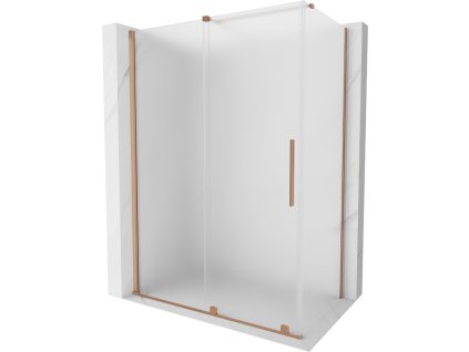 MEXEN/S - Velar sprchový kout, posuvné dveře 150 x 70, dekor, měď kartáčovaná 871-150-070-31-65