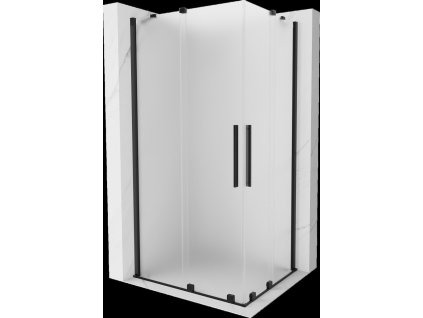 MEXEN/S - Velar Duo sprchový kout, posuvné dveře 100 x 90, dekor, černá 871-100-090-32-70