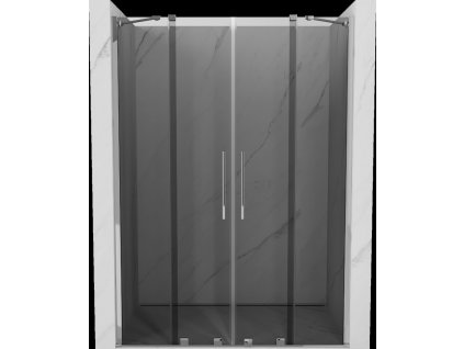 MEXEN/S - Velar Duo posuvné sprchové dveře 150, grafit, chrom 871-150-000-42-01