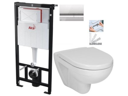 Předstěnový instalační systém s chromovým tlačítkem M1721 + WC JIKA LYRA PLUS + SEDÁTKO DURAPLAST SLOWCLOSE AM101/1120 M1721 LY5