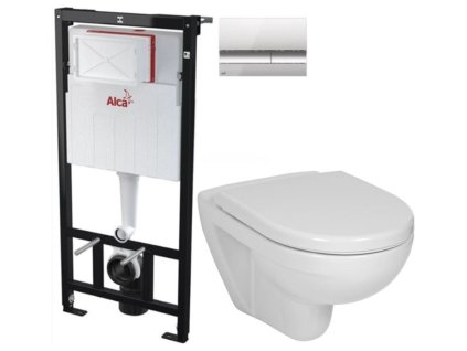 Předstěnový instalační systém s chromovým tlačítkem M1721 + WC JIKA LYRA PLUS + SEDÁTKO DURAPLAST AM101/1120 M1721 LY6