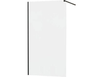 MEXEN/S - KIOTO Sprchová zástěna WALK-IN 100x200 cm 8 mm, černá, matné sklo 800-100-101-70-30