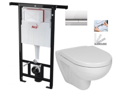 Předstěnový instalační systém s chromovým tlačítkem M1721 + WC JIKA LYRA PLUS + SEDÁTKO DURAPLAST SLOWCLOSE AM102/1120 M1721 LY5