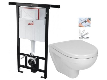 ALCA Jádromodul - předstěnový instalační systém bez tlačítka + WC JIKA LYRA PLUS + SEDÁTKO DURAPLAST SLOWCLOSE AM102/1120 X LY5