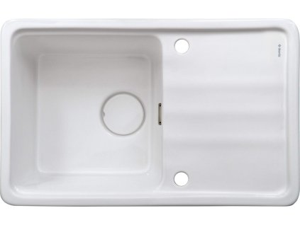 DEANTE - Momi bílý keramický dřez, 1miska s odkapávačem ZCM_6113