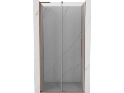 MEXEN/S - Velar L posuvné sprchové dveře 100, transparent, měď kartáčovaná 871-100-003-01-65