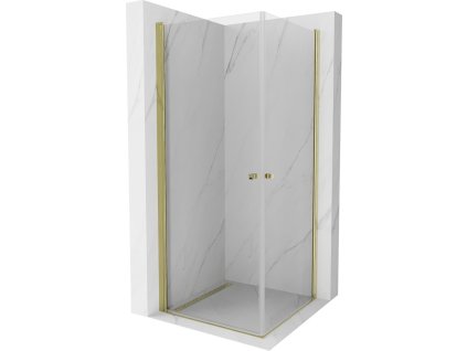 MEXEN/S - Pretoria Duo sprchový kout 100x90, transparent, zlatá 852-100-090-50-00-02