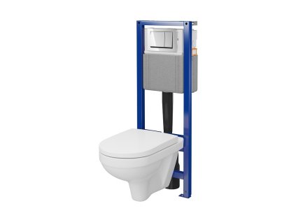 CERSANIT - Set C45 SYSTEM 40 MECH WHB413 DUR SC EO, tlačítko chrom lesk S701-825