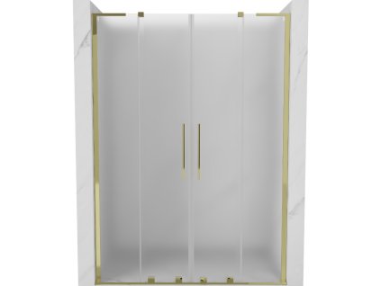 MEXEN/S - Velar L Duo posuvné sprchové dveře 160, dekor, zlatá 871-160-003-32-50