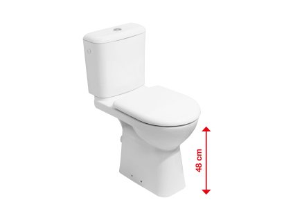 JIKA Deep by Jika - kombiklozet, zvýšený, horizontální odpad (H823616...0001), Bílá (H8236160000001)