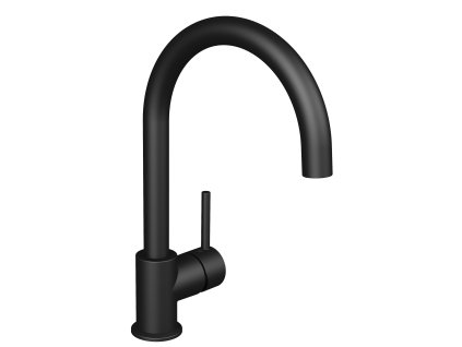 JIKA Mio Style - dřezová stojánková baterie, otočné raménko 193 mm, Cold Start (H3512F1...2601), Černá matná (H3512F17162601)