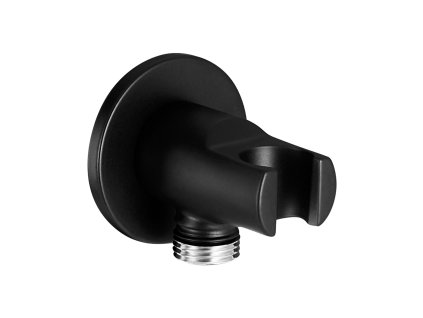 JIKA Mio Style - připojení sprchové hadice 1⁄2", s držákem ruční sprchy (H3632F0...1521), Černá matná (H3632F07161521)