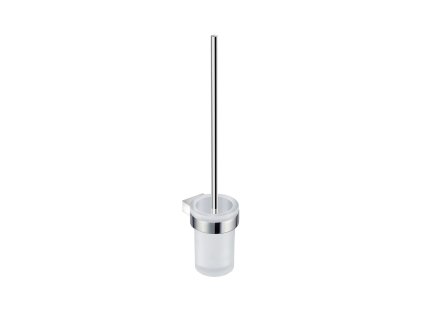 JIKA Pure - WC souprava vč. kartáče a skleněné misky, výška 400 mm (H3843B1...0001), Chrom lesklý (H3843B10040001)