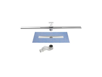 JIKA Pure - sprchový žlab, 1000 mm, řezatelný, kryt Satin nerez (H271420...0001), Stříbrná (H2714200020001)