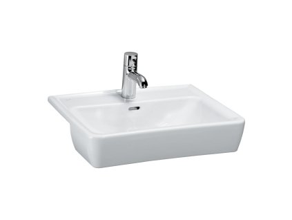 LAUFEN PRO - polozápustné umyvadlo, Bílá (H812961) (Provedení 1 otvor pro baterii, středový)