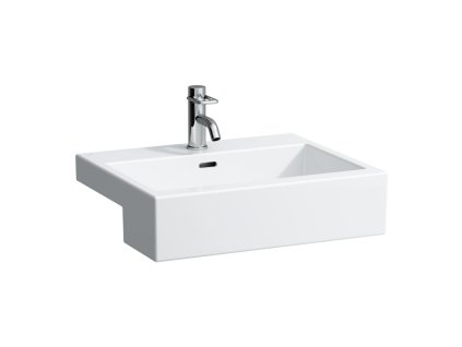 LAUFEN LIVING - polozápustné umyvadlo, Bílá (H813432) (Provedení 1 otvor pro baterii, středový)