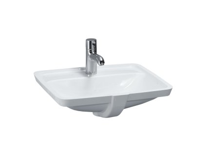 LAUFEN PRO S - vestavné umyvadlo, včetně montážního příslušenství 892963, broušené (H811966) (Barva Bílá, Provedení 1 otvor pro baterii, středový)