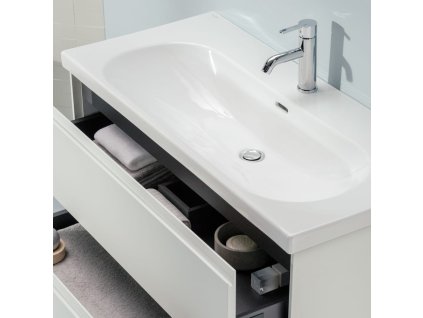 LAUFEN LUA - umyvadlo (H810089) (Barva Bílá, Provedení 1 otvor pro baterii, středový)