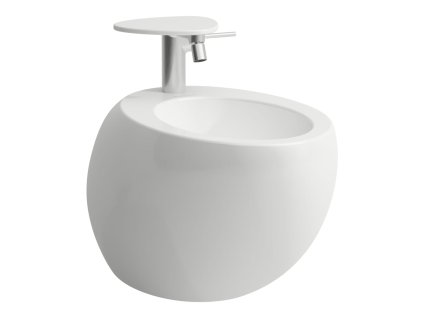 LAUFEN ILBAGNOALESSI - závěsný bidet, H8309711883041, S 1 otvorem pro baterii uprostřed, 2 postranní otvory pro vodovodní přípojku