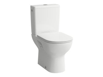 LAUFEN LUA - stojící kombinační mísa pack H824087, hluboké splachování, rimless. Set obsahující stojící kombinační mísu, nádrž s bočním přívodem vody, splachovací mechanismus, sedátko s poklopem se zpomalovacím systémem a instalační sadu