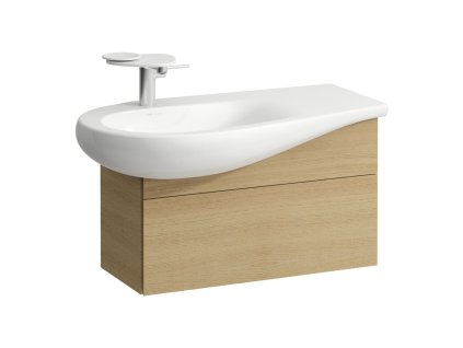 LAUFEN ILBAGNOALESSI - skříňka pod umyvadlo 900, s 1 zásuvkou, s výřezem pro sifon vlevo, pro umyvadlo H814975, H4304010972501