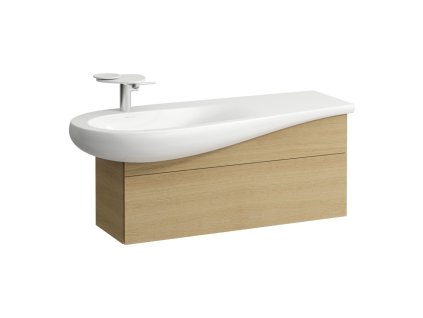 LAUFEN ILBAGNOALESSI - skříňka pod umyvadlo 1200, s 1 zásuvkou, s výřezem pro sifon vlevo, pro umyvadlo H814973, H4304210972501