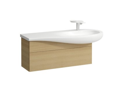 LAUFEN ILBAGNOALESSI - skříňka pod umyvadlo 1200, s 1 zásuvkou, s výřezem pro sifon vpravo, pro umyvadlo H814974, H4304310972501