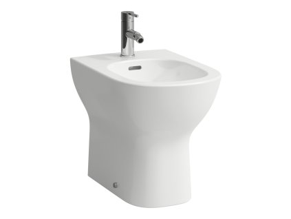 LAUFEN LUA - stojící bidet, H8320820003021, s 1 otvorem pro baterii uprostřed, bez postranních otvorů pro přívod vody vlevo a vpravo