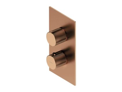 OMNIRES - CONTOUR termostatická podomítková sprchová a vanová baterie, kartáčovaná měď CT8036CPB